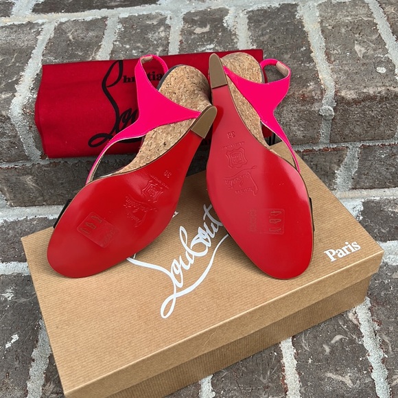 Christian Louboutin, Paris, pink wedge heels - Picture 4 of 8